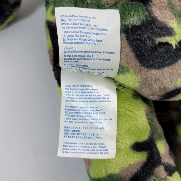 Build A Bear Camouflage Plush Bear - Picture 11 of 15